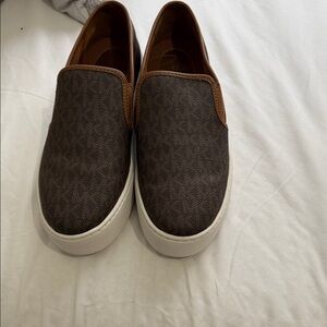Michael Kors Brown Slip-On Loafers